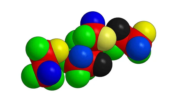 Estructura de dibujos animados moleculares aislados —  Fotos de Stock