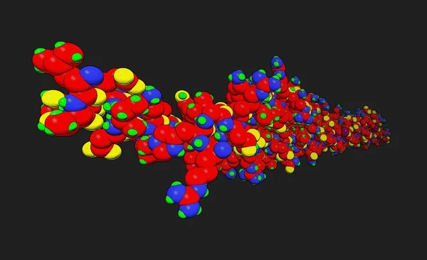 분자 구조-어두운 배경 — 스톡 사진
