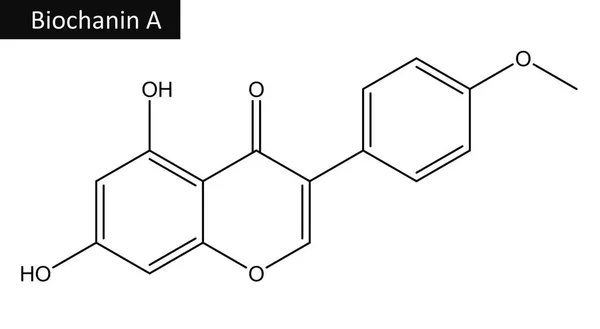 Biochanin A의 분자 구조 — 스톡 사진