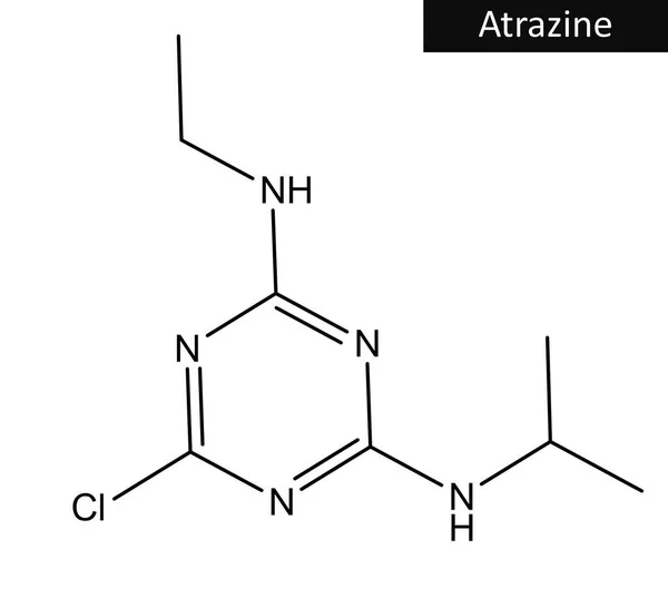 Struktura cząsteczkowa atrazyny — Zdjęcie stockowe