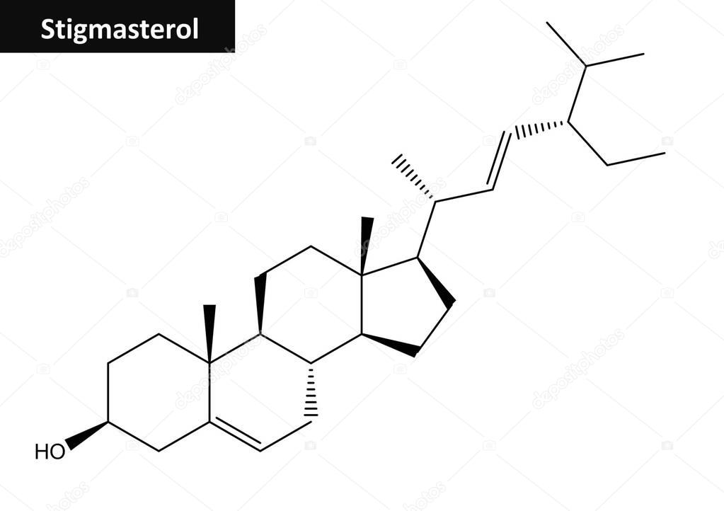 Molecular structure of Stigmasterol 