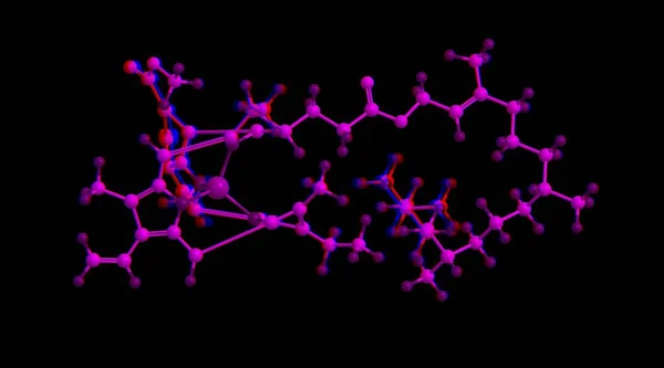 Molekulární struktura chlorofyl A (Anaglyf) — Stock fotografie