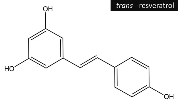 Resveratrol molekuláris szerkezete — Stock Fotó