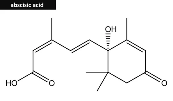 Estrutura molecular do ácido abcísico — Fotografia de Stock