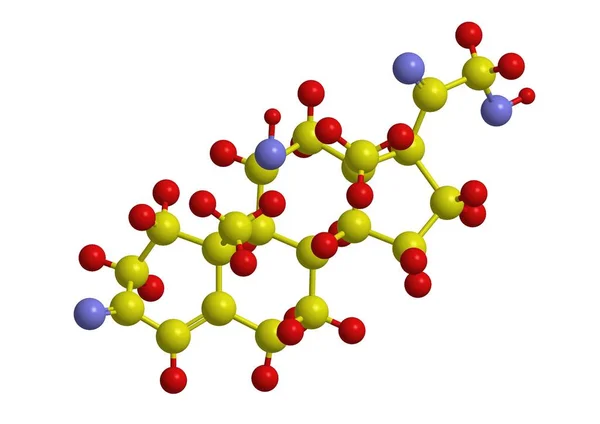 3d 렌더링, Corticosterone의 분자 구조 — 스톡 사진