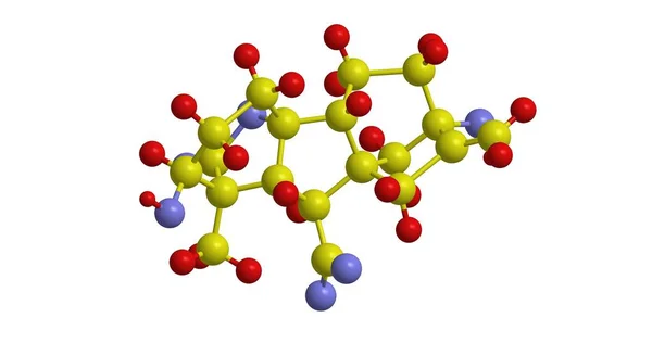 Molekylstruktur för Gibberellin, 3d-rendering — Stockfoto
