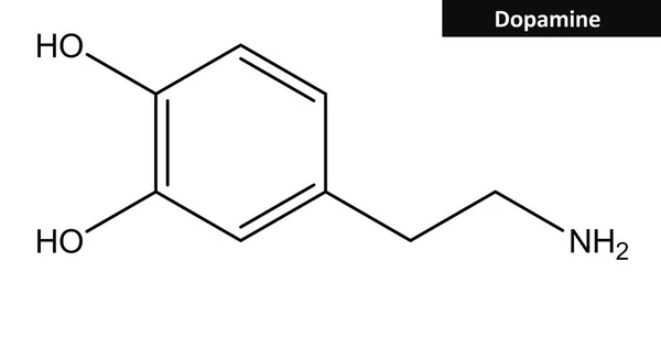 Estructura molecular de la dopamina —  Fotos de Stock