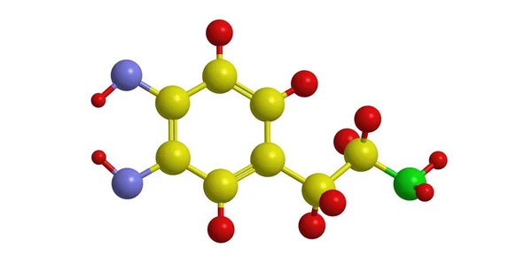 Μοριακή δομή της ντοπαμίνης, 3d rendering — Φωτογραφία Αρχείου
