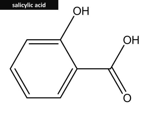 Molekylära strukturen av salicylsyra — Stockfoto