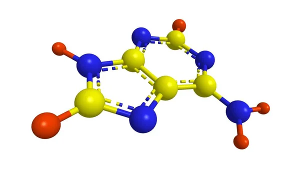 아데닌, 3d 렌더링의 분자 구조 — 스톡 사진