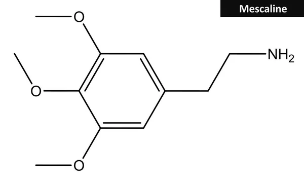 Μοριακή δομή του μεσκαλίνη — Φωτογραφία Αρχείου