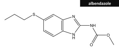 Albendazole moleküler yapısı