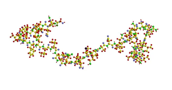 Moleküler yapısını kortikotropin, 3d render — Stok fotoğraf