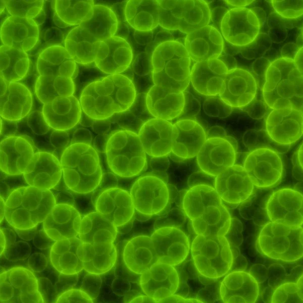 Green bacteria on dark background — Stock Photo, Image