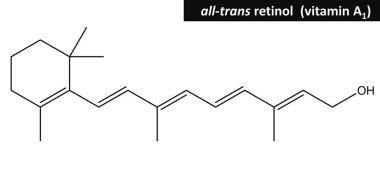 Retinol (vitamin A1 moleküler yapısı)