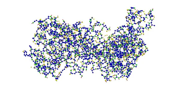 Μοριακή δομή της φιμπρονεκτίνης, 3d rendering — Φωτογραφία Αρχείου