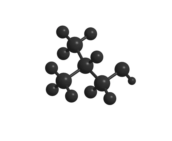 孤立的分子结构 — 图库照片