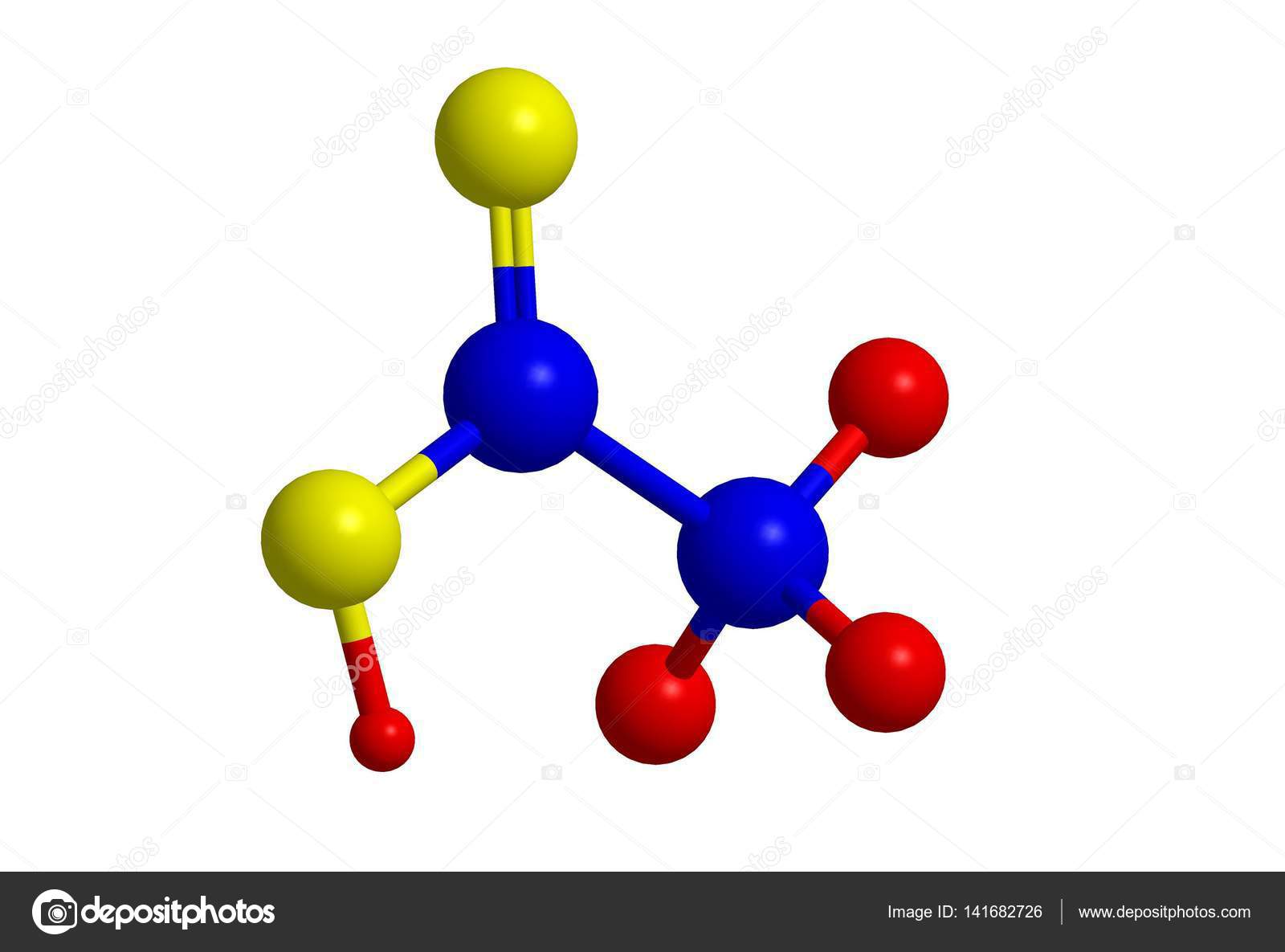 Molecular structure of Acetic acid, 3D rendering — Stock Photo