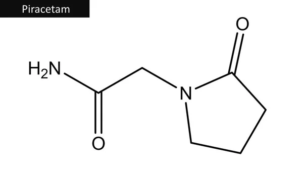 Μοριακή δομή του Piracetam — Φωτογραφία Αρχείου