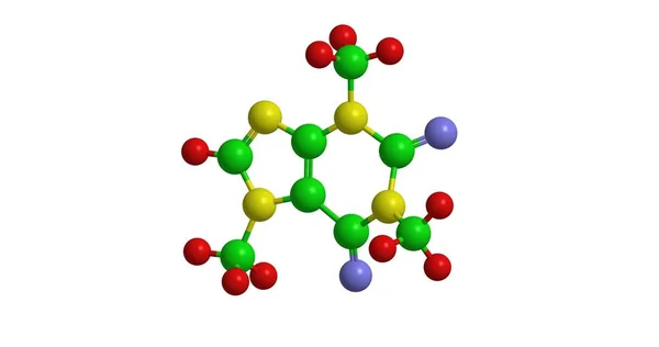 Molekulare Struktur von Koffein, 3D-Darstellung — Stockfoto