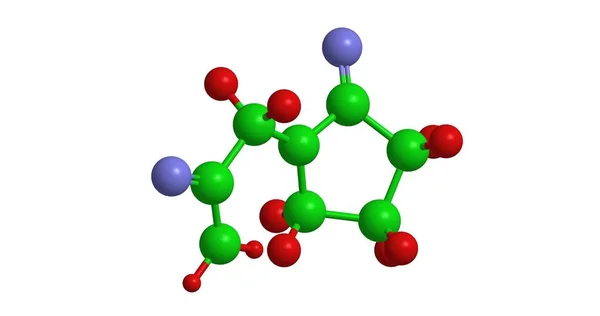Estructura molecular de Piracetam, renderizado 3D — Foto de Stock