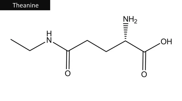 Estructura molecular de la teanina — Foto de Stock