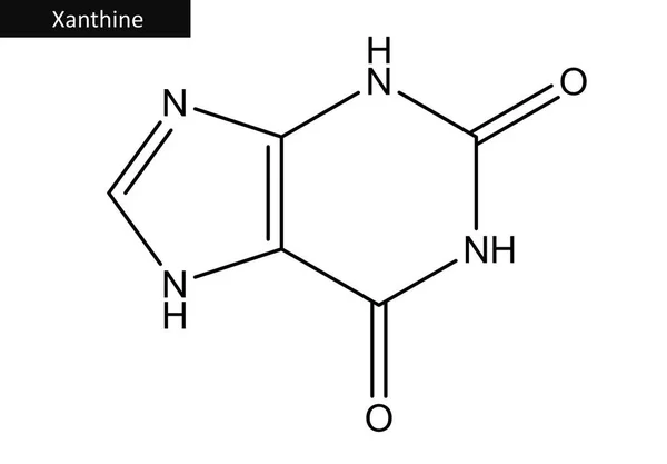 Estrutura molecular de Xantthine — Fotografia de Stock