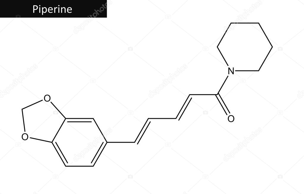 Molecular structure of Piperine