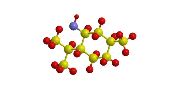 Struktura molekularna, mentol, renderowania 3d — Zdjęcie stockowe