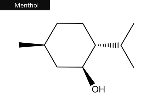 薄荷醇的分子结构 — 图库照片