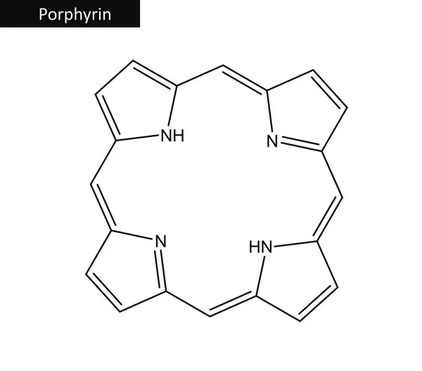 Μοριακή δομή του Porphin — Φωτογραφία Αρχείου