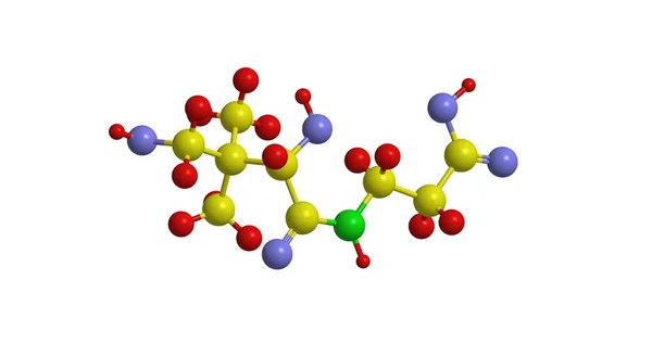 Estrutura molecular do ácido pantoténico (vitamina B5 ) — Fotografia de Stock