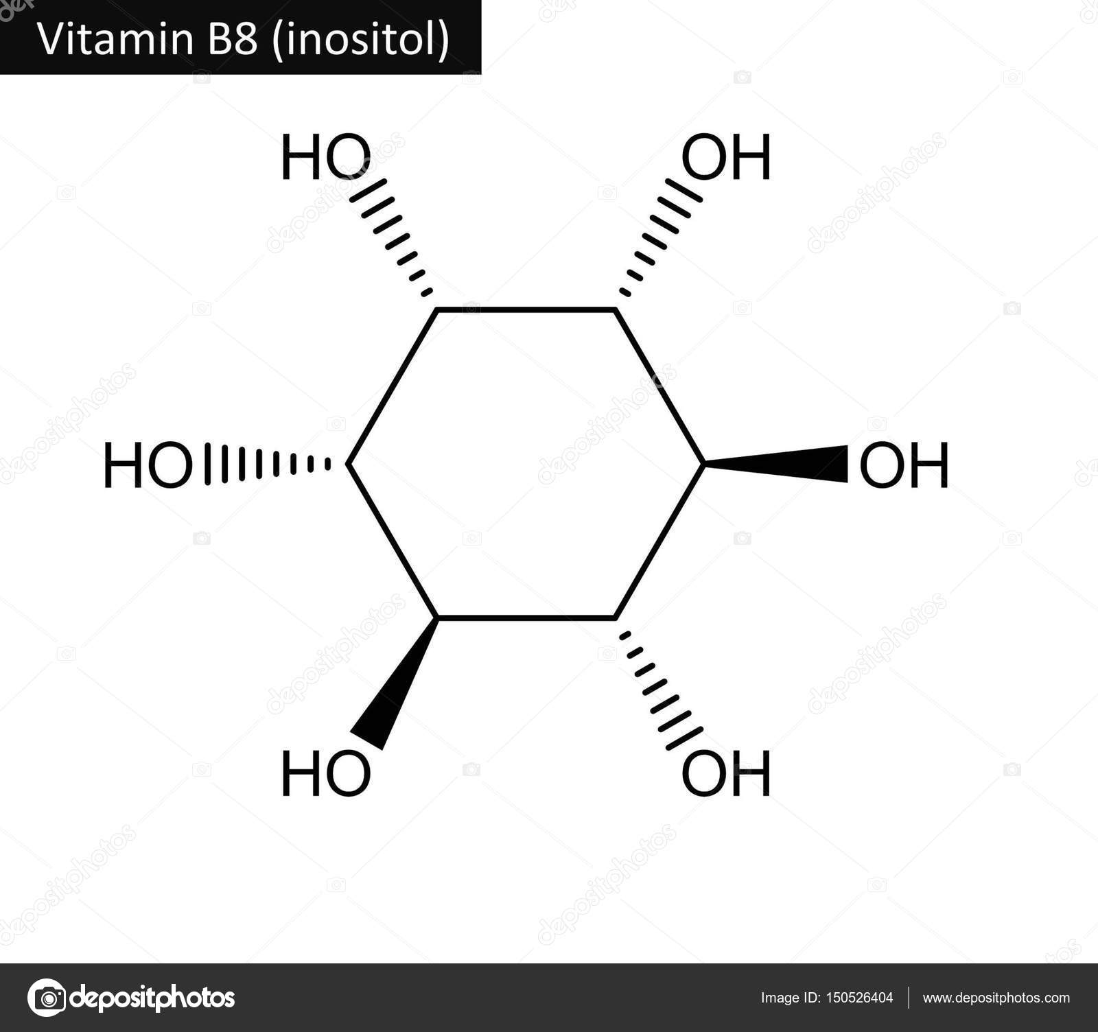 Molecular Structure Of Inositol Vitamin B8 Stock Photo