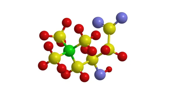 肉碱 (维生素 B)，3d 渲染的分子结构 — 图库照片