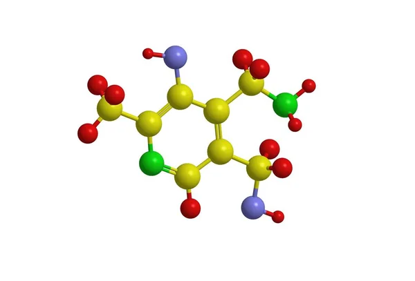 Estructura molecular de la piridoxamina (vitamina B6), representación 3D — Foto de Stock