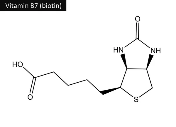 Estrutura molecular da biotina (vitamina B7 ) — Fotografia de Stock
