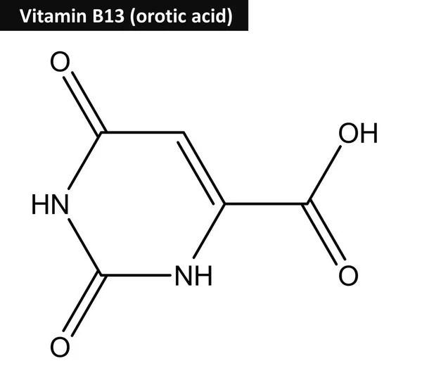 Molekulární struktura kyseliny Orotic (vitamín B13) — Stock fotografie