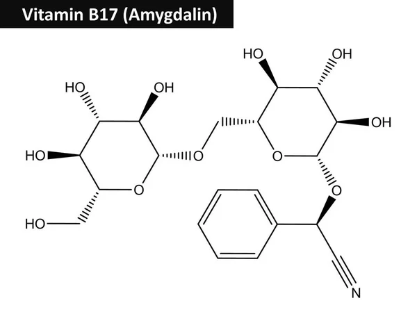 Molekulare Struktur von Amygdalin (Vitamin B17)) lizenzfreie Stockfotos