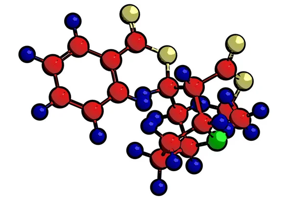 Estructura molecular de la cocaína — Foto de Stock