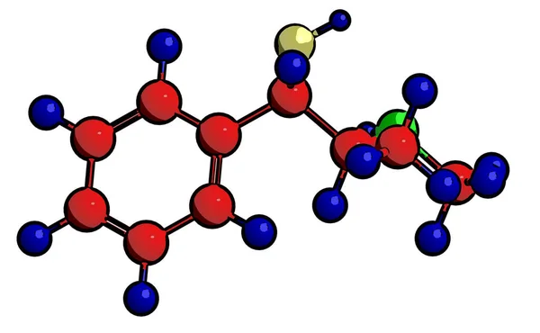 塩酸プソイド エフェドリンの分子構造 ロイヤリティフリーのストック画像