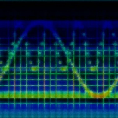 Dijital mavi ve yeşil dalga
