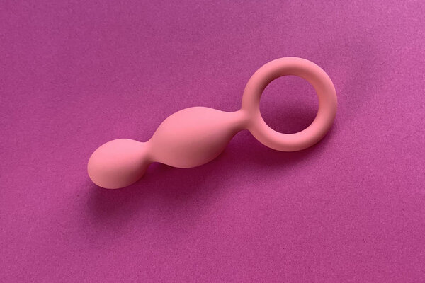 Sex toy, anal toy. Butt plug. Anal plug. Useful for sex shop. Flat Lay foto