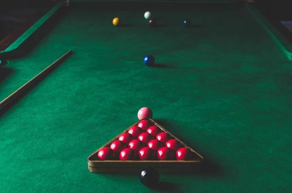 Snooker tabell spel — Stockfoto
