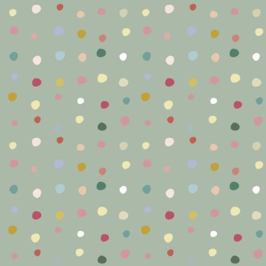 Şirin noktalı yeşil vektör desensiz arkaplan.