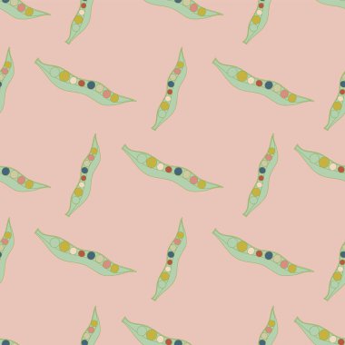 Bezelyeli vektör kusursuz desen. Şeftali arkaplanı