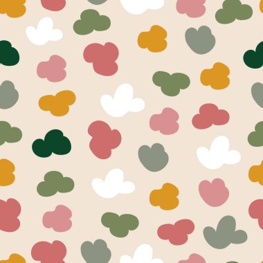 Bulutlu vektörsüz desen arkaplanı.