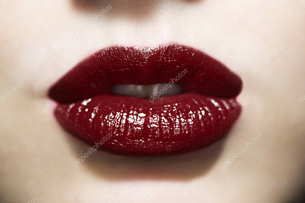 female red beautiful sexy lips