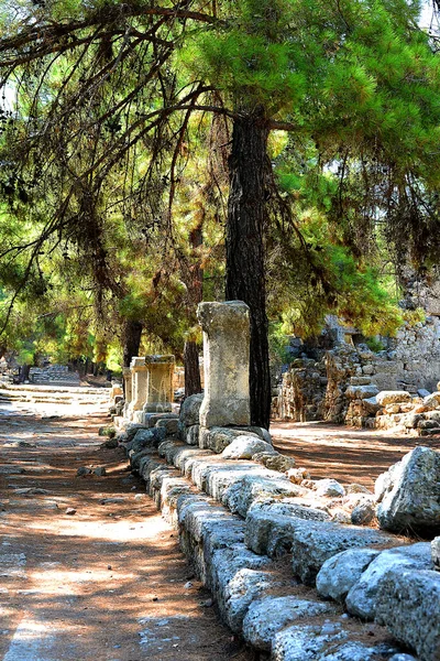 Stenen Oude Stad Ruïnes Rome Artefacten Muur — Stockfoto