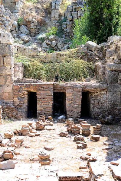 Stenen Oude Stad Ruïnes Rome Artefacten Muur — Stockfoto