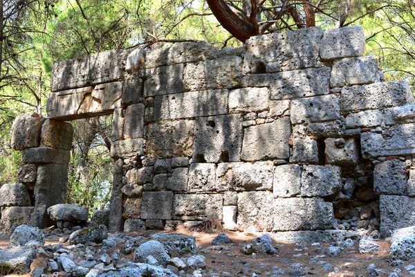 Stenen Oude Stad Ruïnes Rome Artefacten Muur — Stockfoto